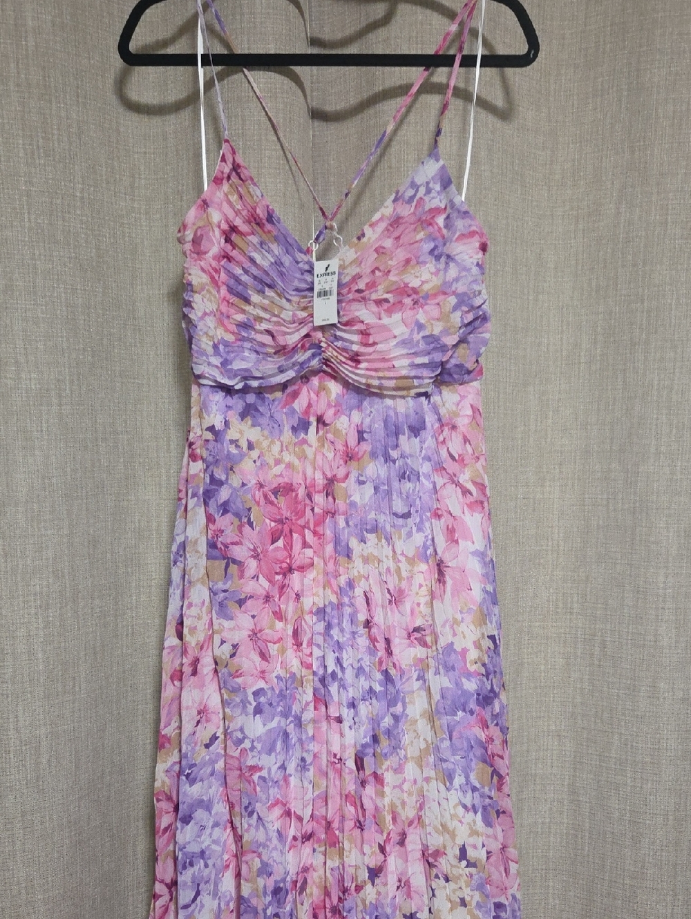Express Floral Maxi Dress in Pink and Purple